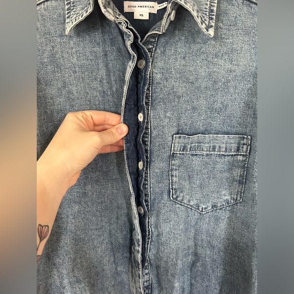 Good American Denim Uniform Shirt XS - Picture 5 of 14